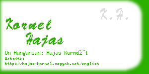 kornel hajas business card
